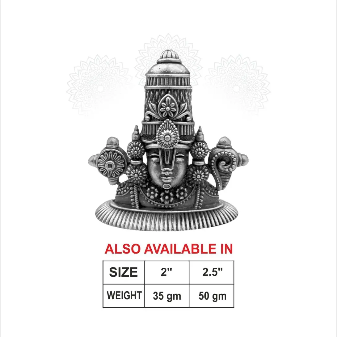 2 D Half Tirupati Silver Idol