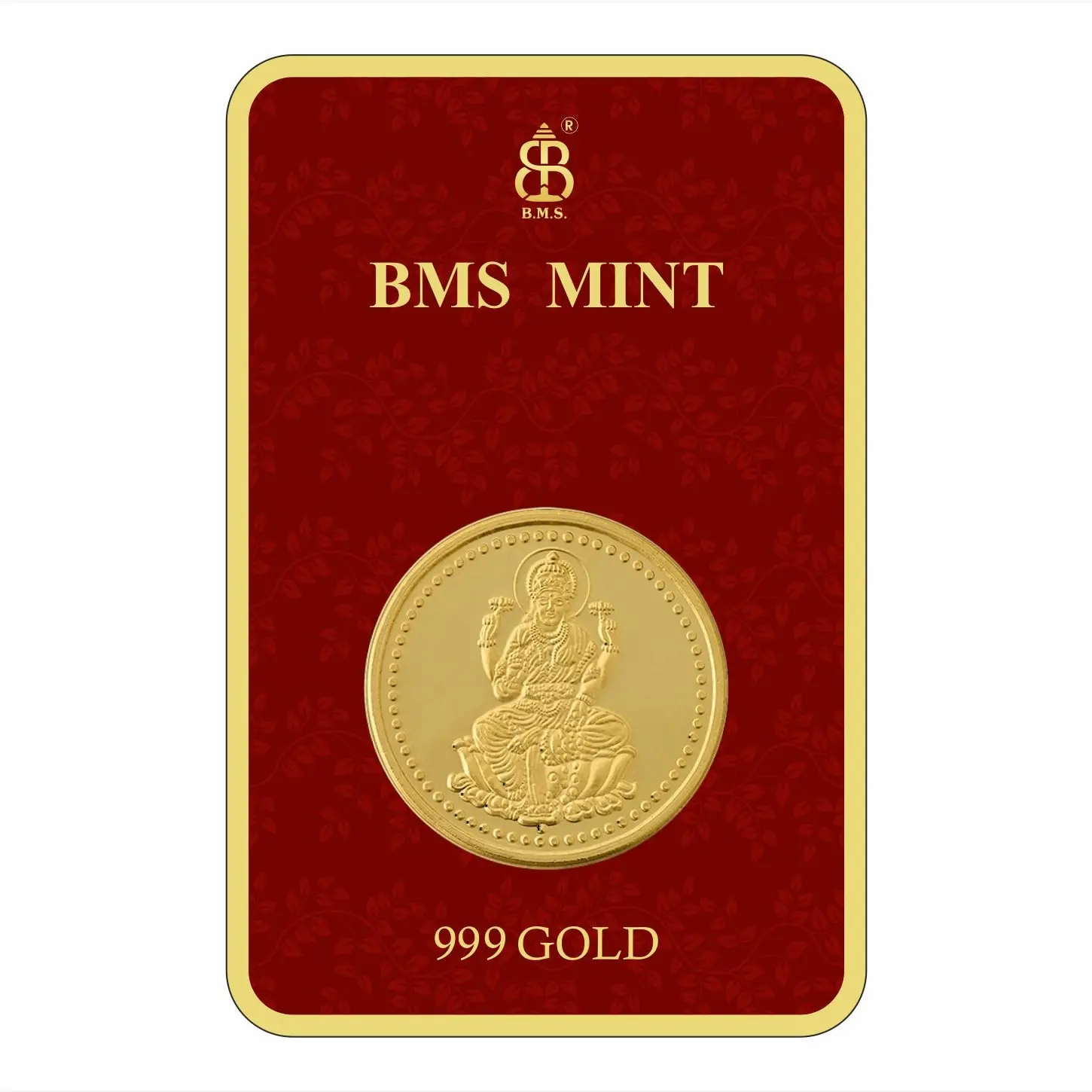 100 Mg Gold Coin Lakshami Mata Square Packing