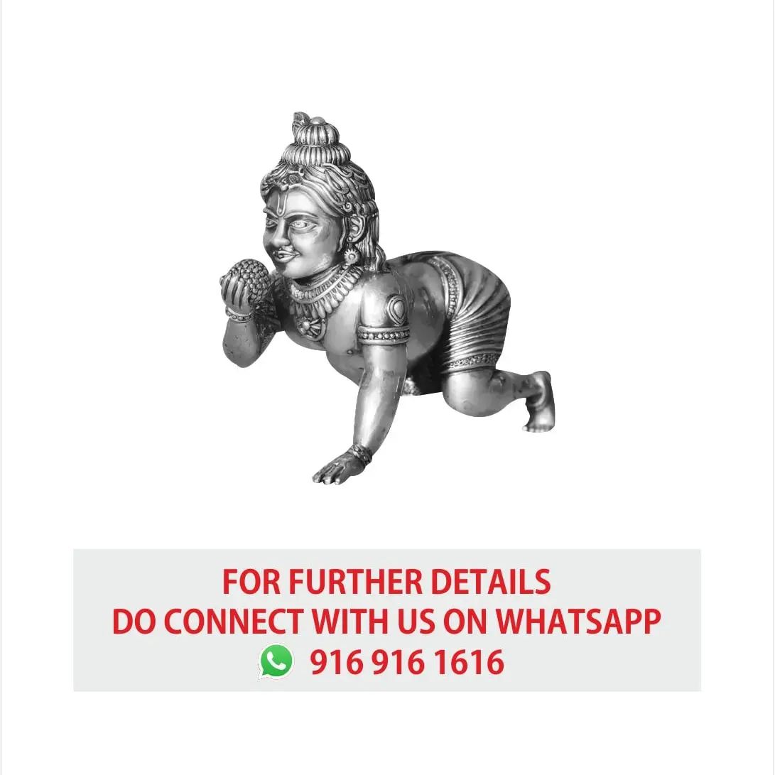3 D Laddu Gopal Silver Idol
