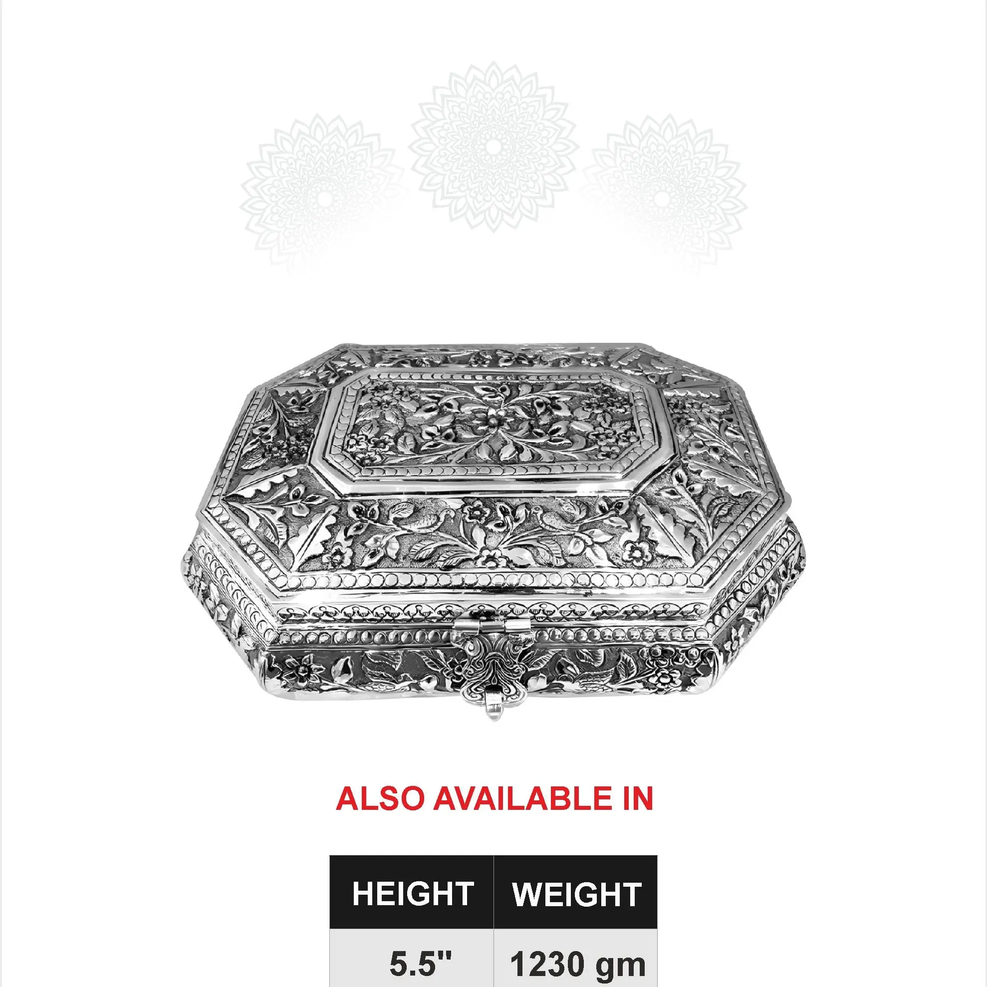 Leaf Nakash Square Corner Cut Dry Fruit Box