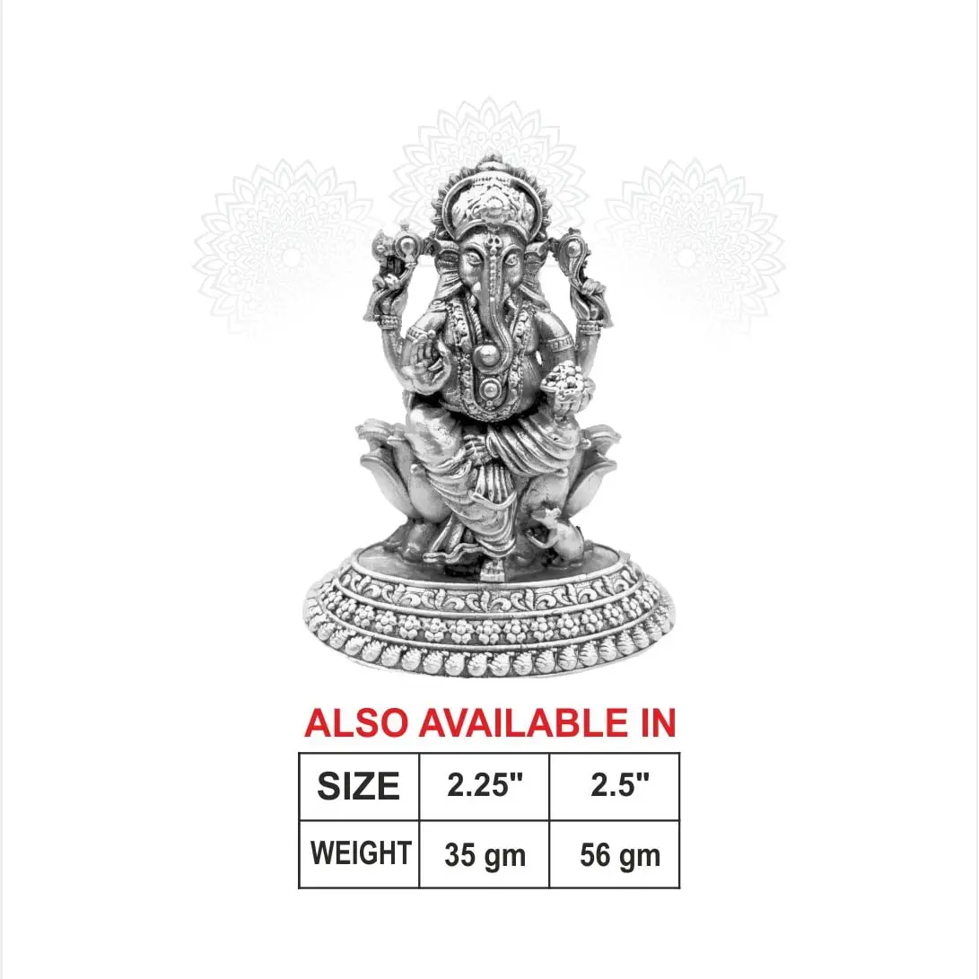 2 D Padmam Ganesh Silver Idol