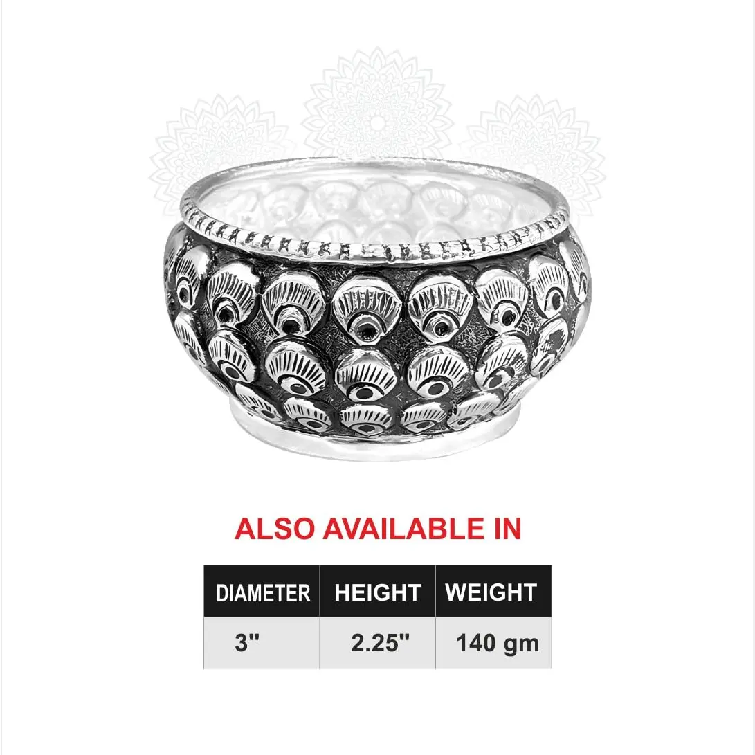 Peacock Nakash Bowl Silver Idol