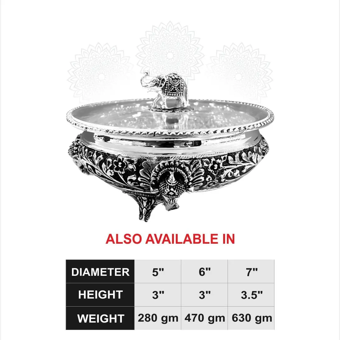 Ganesh Dish Bowl Silver Idol