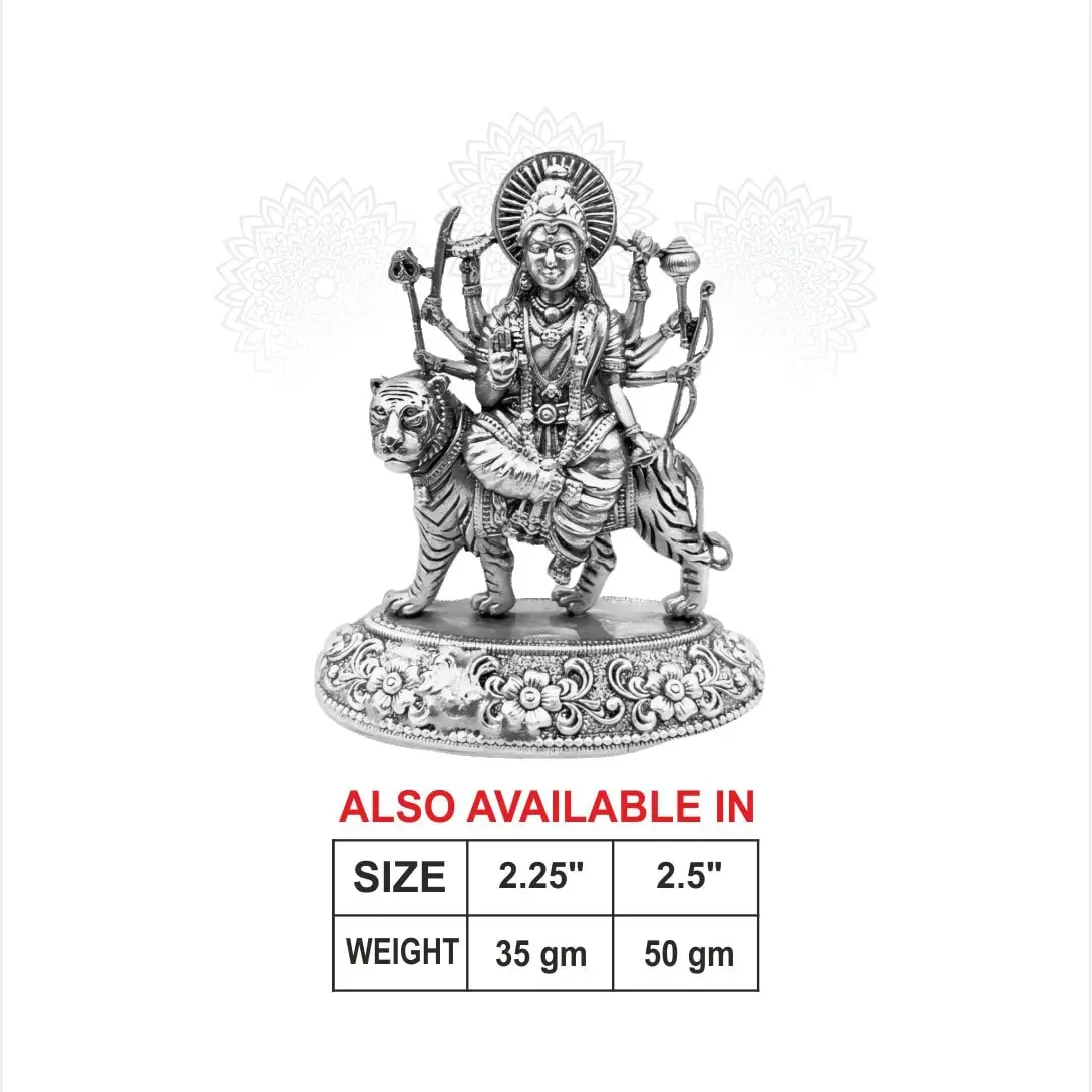 2 D Durga Devi Silver Idol