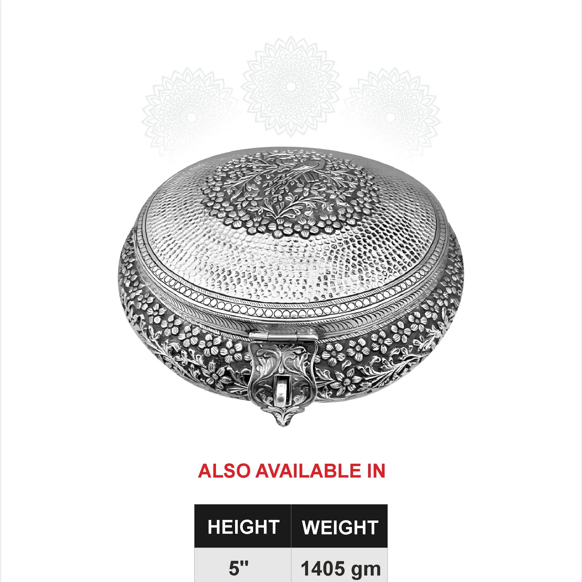 Flower Nakash Round Dry Fruit Box