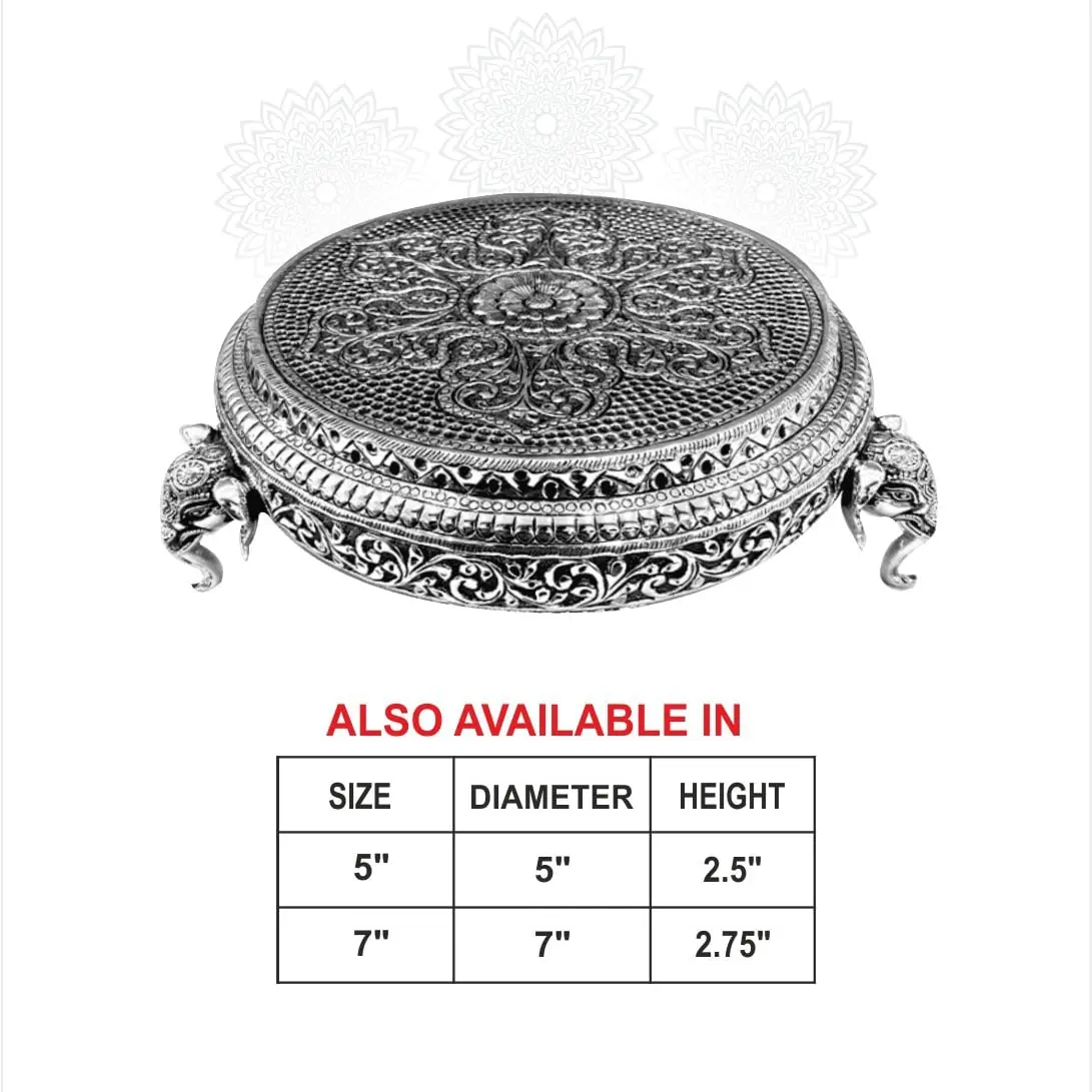 Round Nakashi Peetam Silver Idol