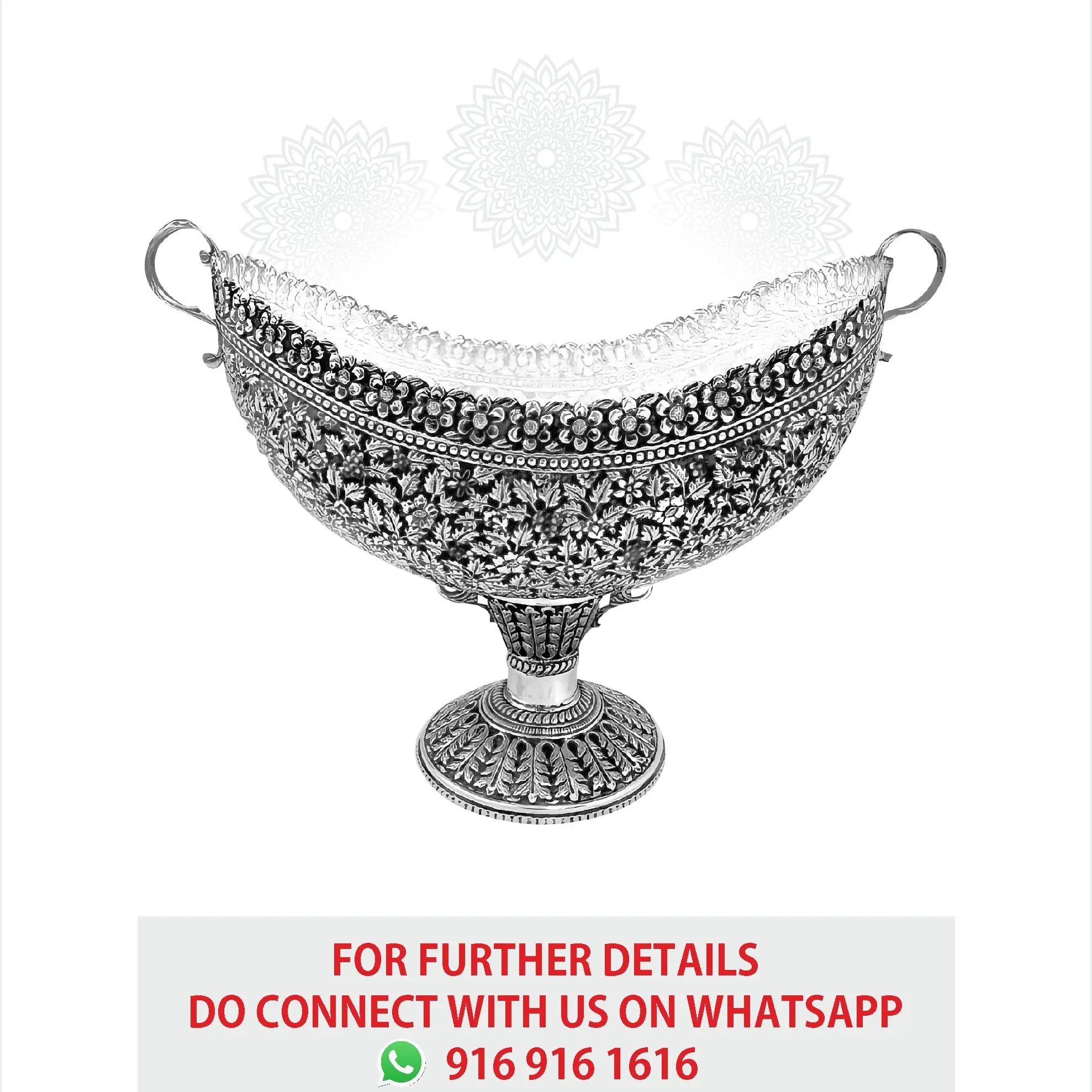Flower Nakash With Stand Fruit Bowl