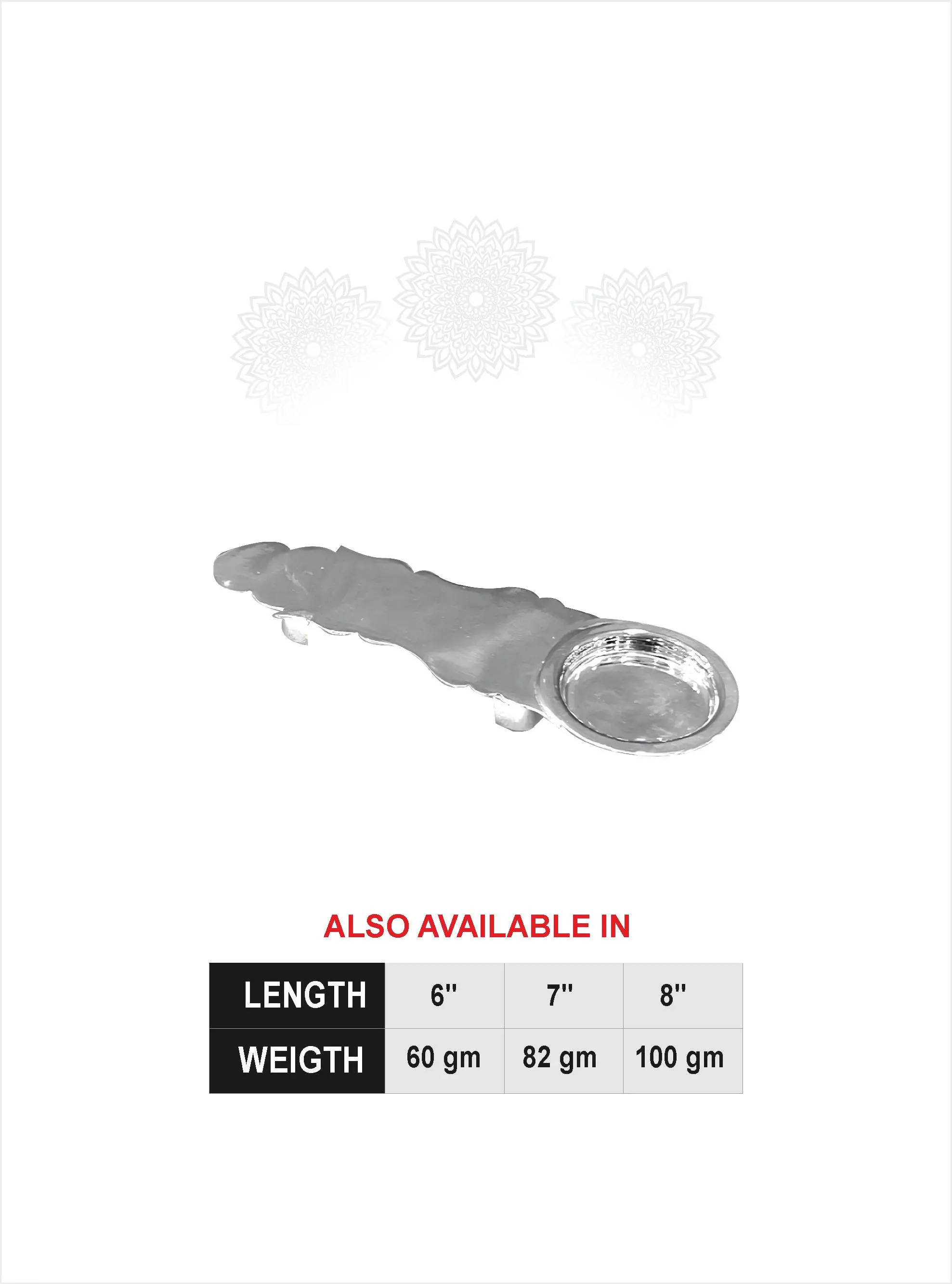 Silver Plain Aarti Stand