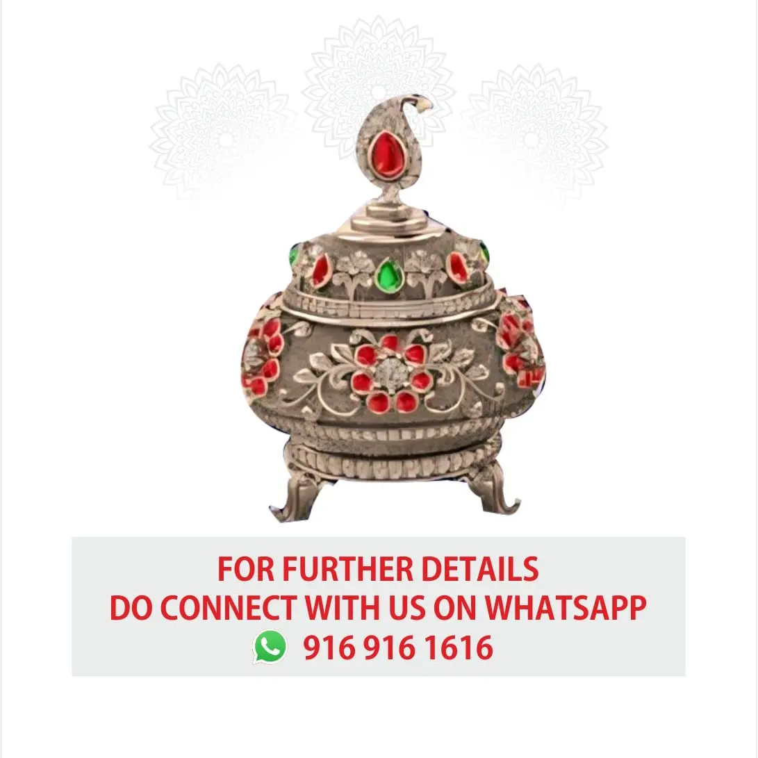 Silver Round Kum Kum Box