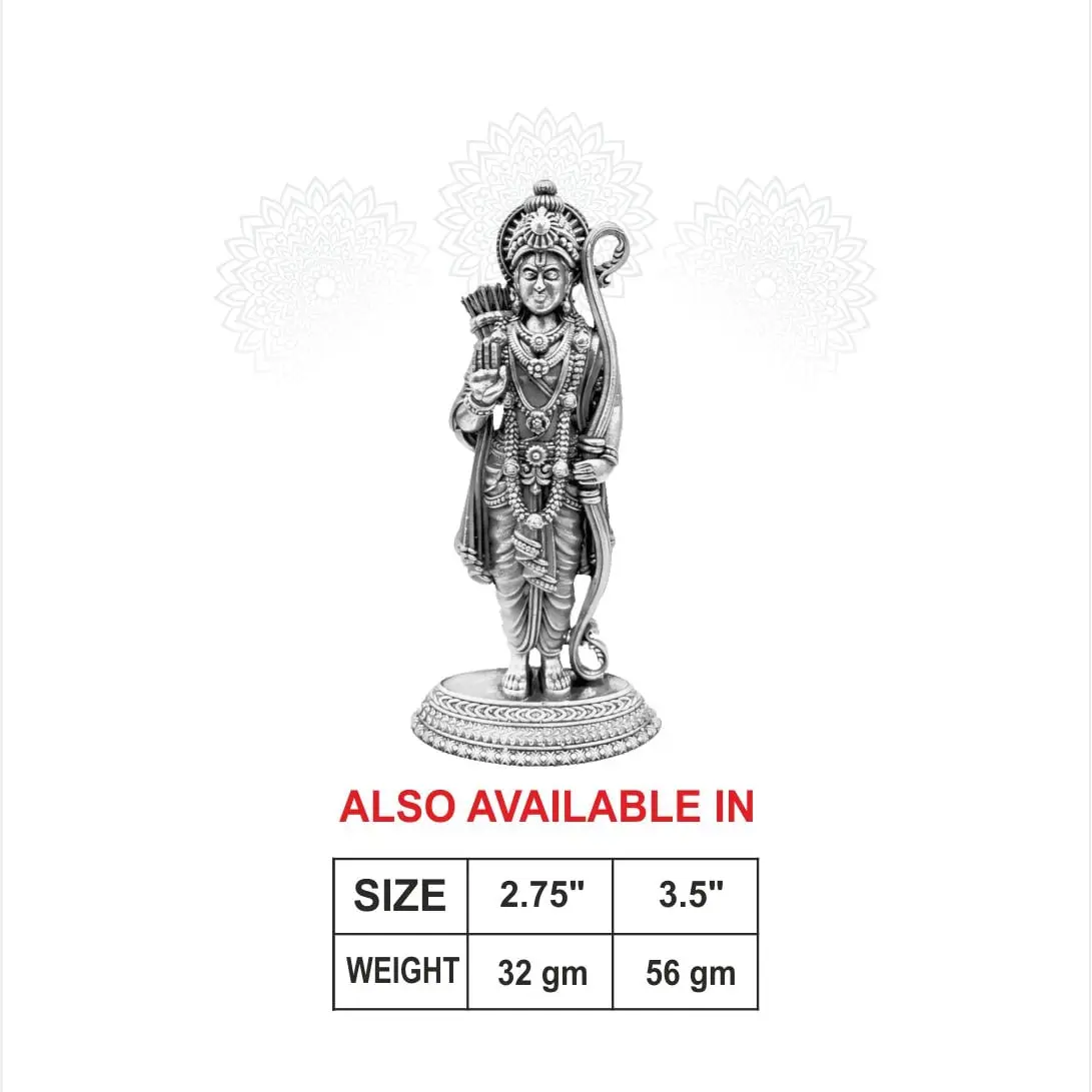 2 D Shree Ram Silver Idol