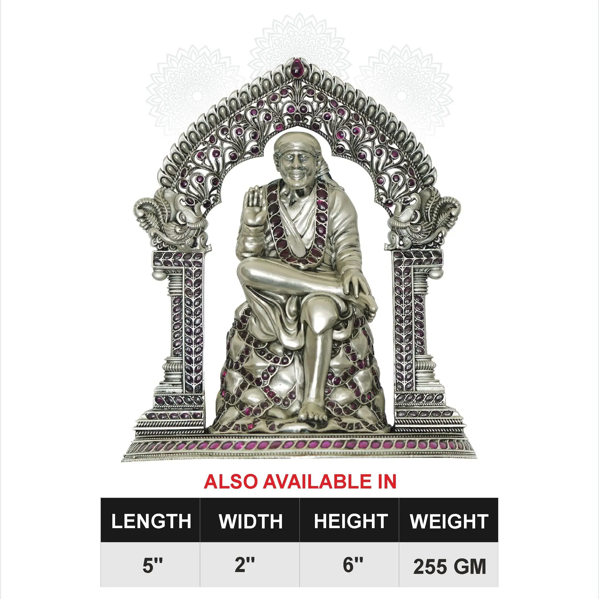 Sai Baba With Ruby Stone