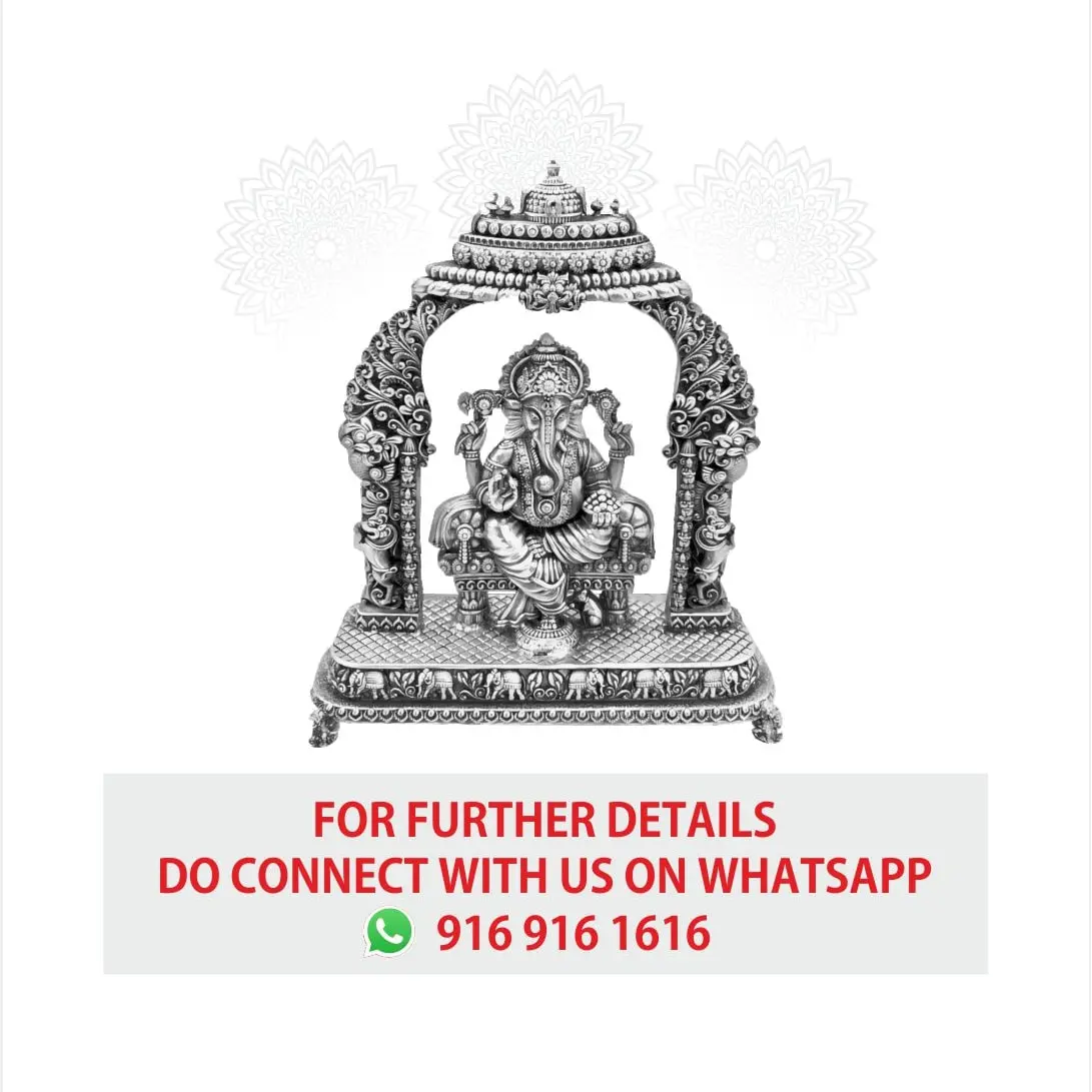 2 D Arch Pitam Ganesh Silver Idol