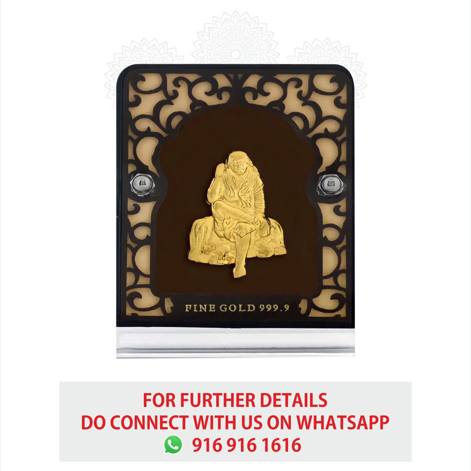 Sai Baba Small Gold Frame