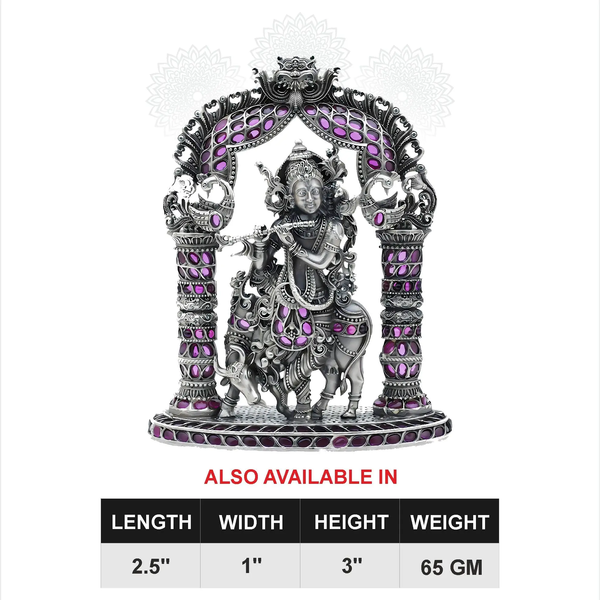 Arch Krishna With Ruby Stone