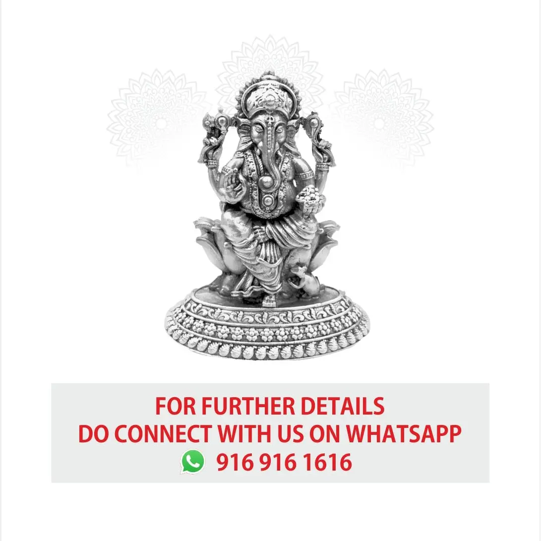 2 D Padmam Ganesh Silver Idol