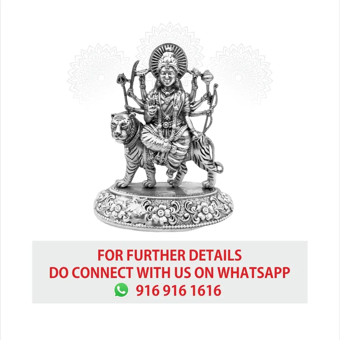 2 D Durga Devi Silver Idol