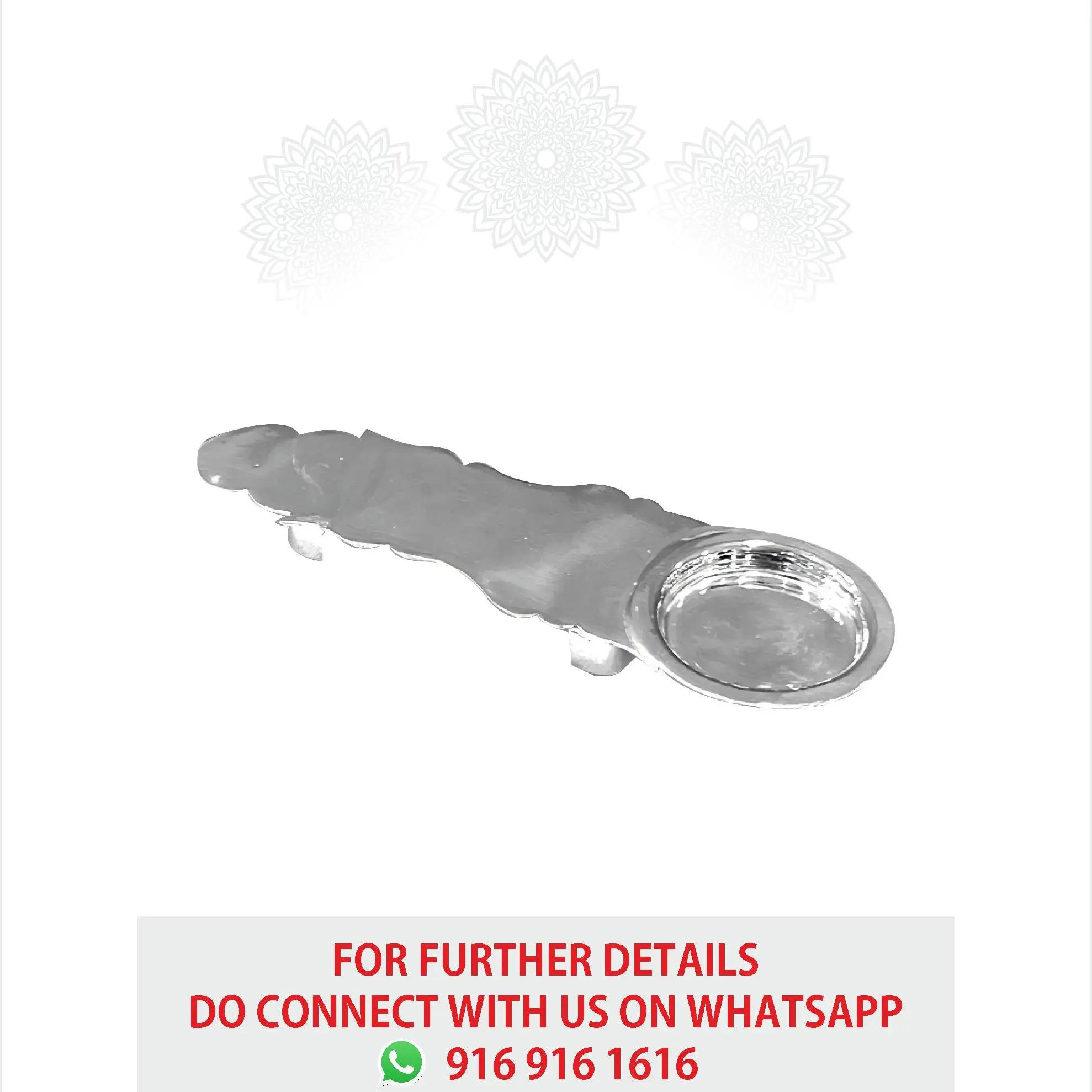 Silver Plain Aarti Stand