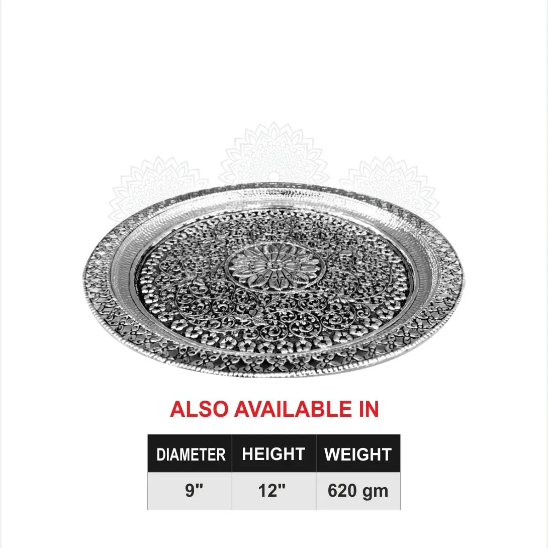 Round Nakash Pooja Plate