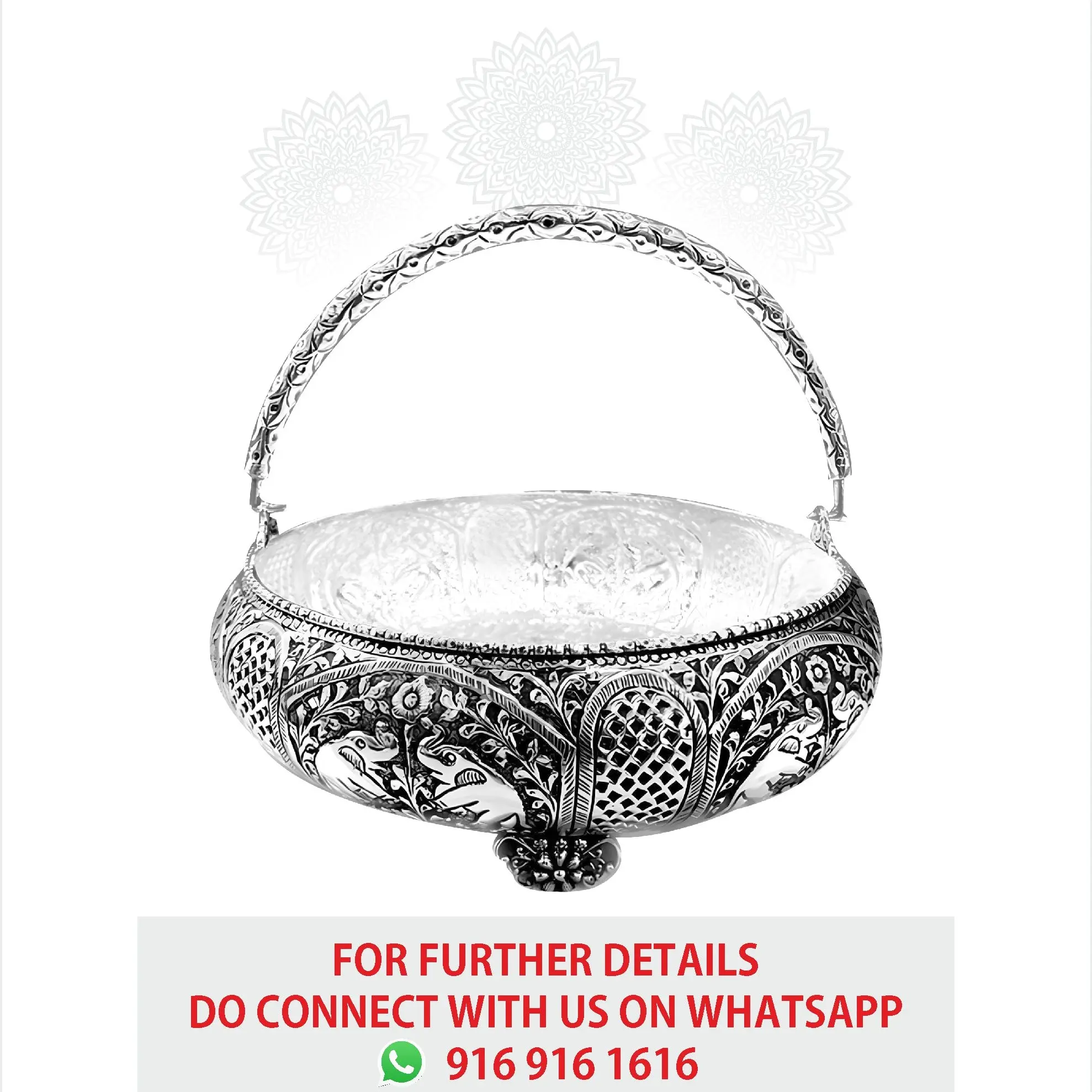 Elephant Nakash Flower Basket