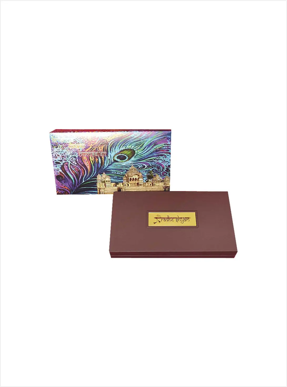 3 D Radhe Krishna Charan Paduka Gift With Box