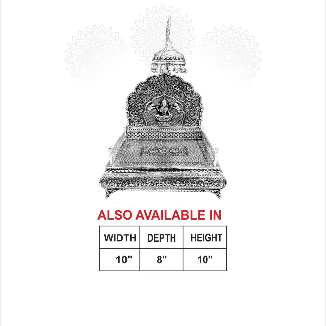 Gaja Lakshmi Singhasan Silver Idol