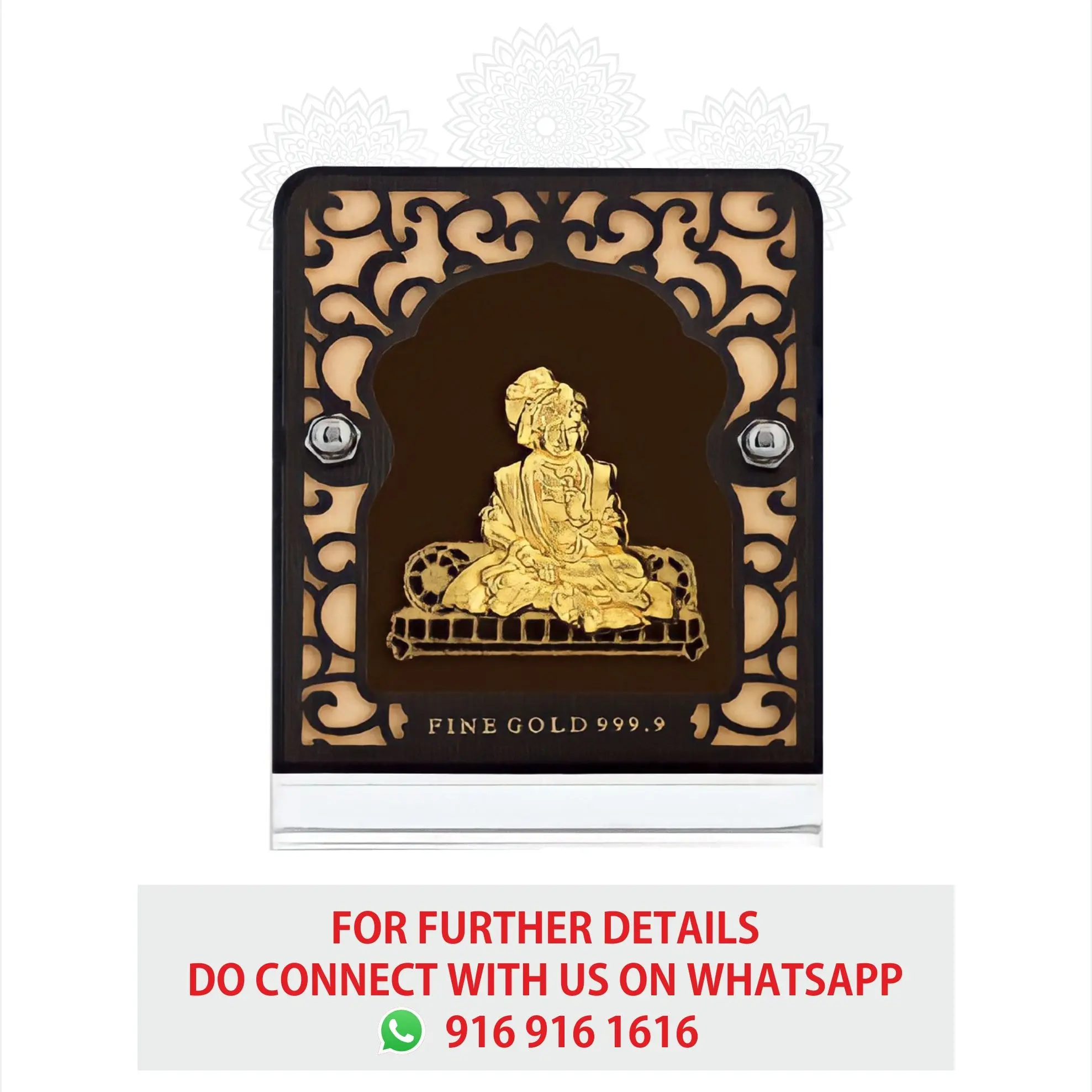 Swaminarayan Small Gold Frame