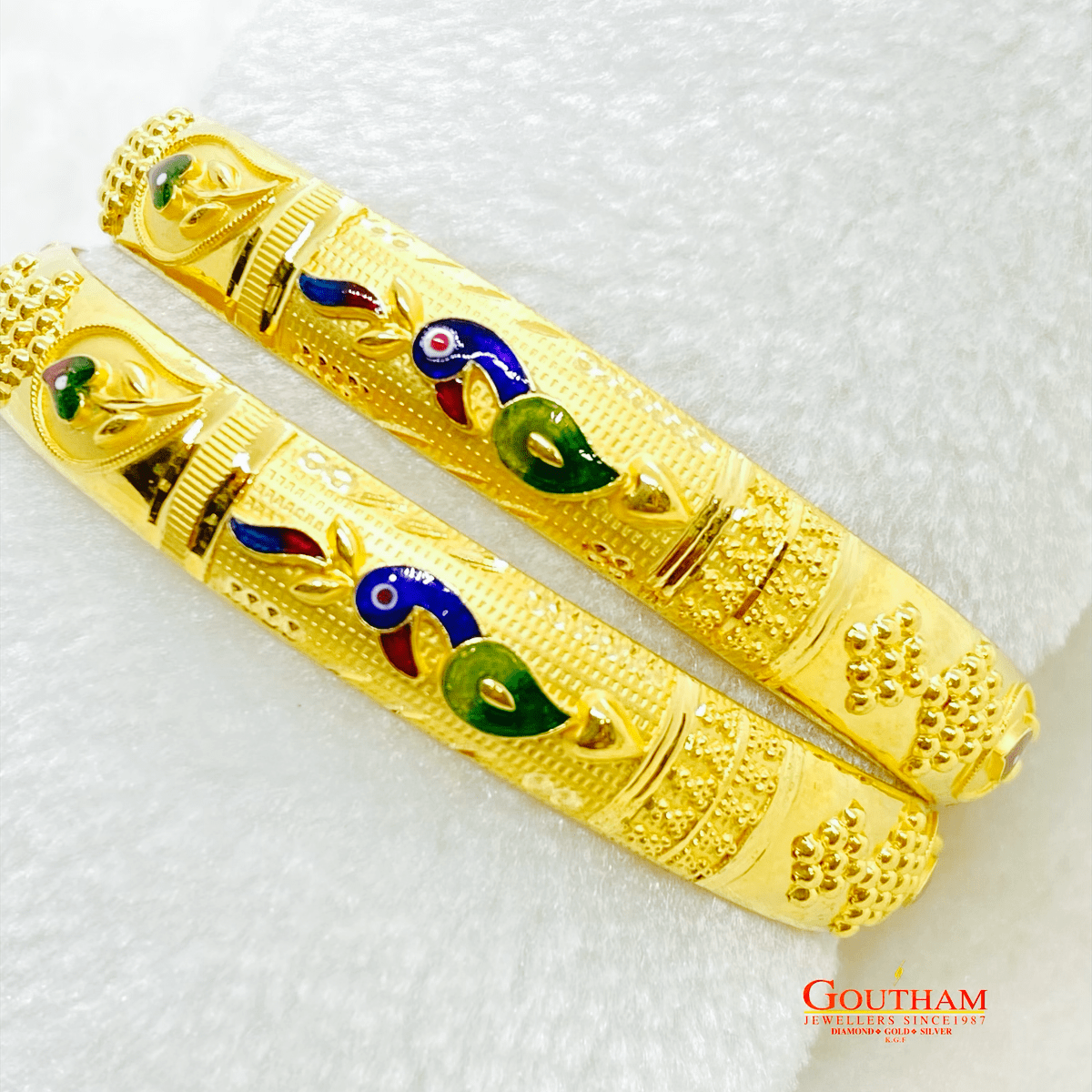Fancy Enamel Peacock Bengali Bangale Gj0265