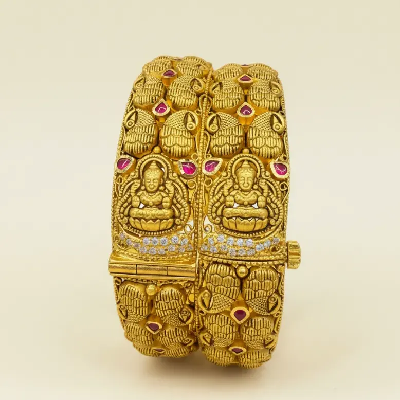 Fancy Antique Goddess Lakshmi Kada Bangle