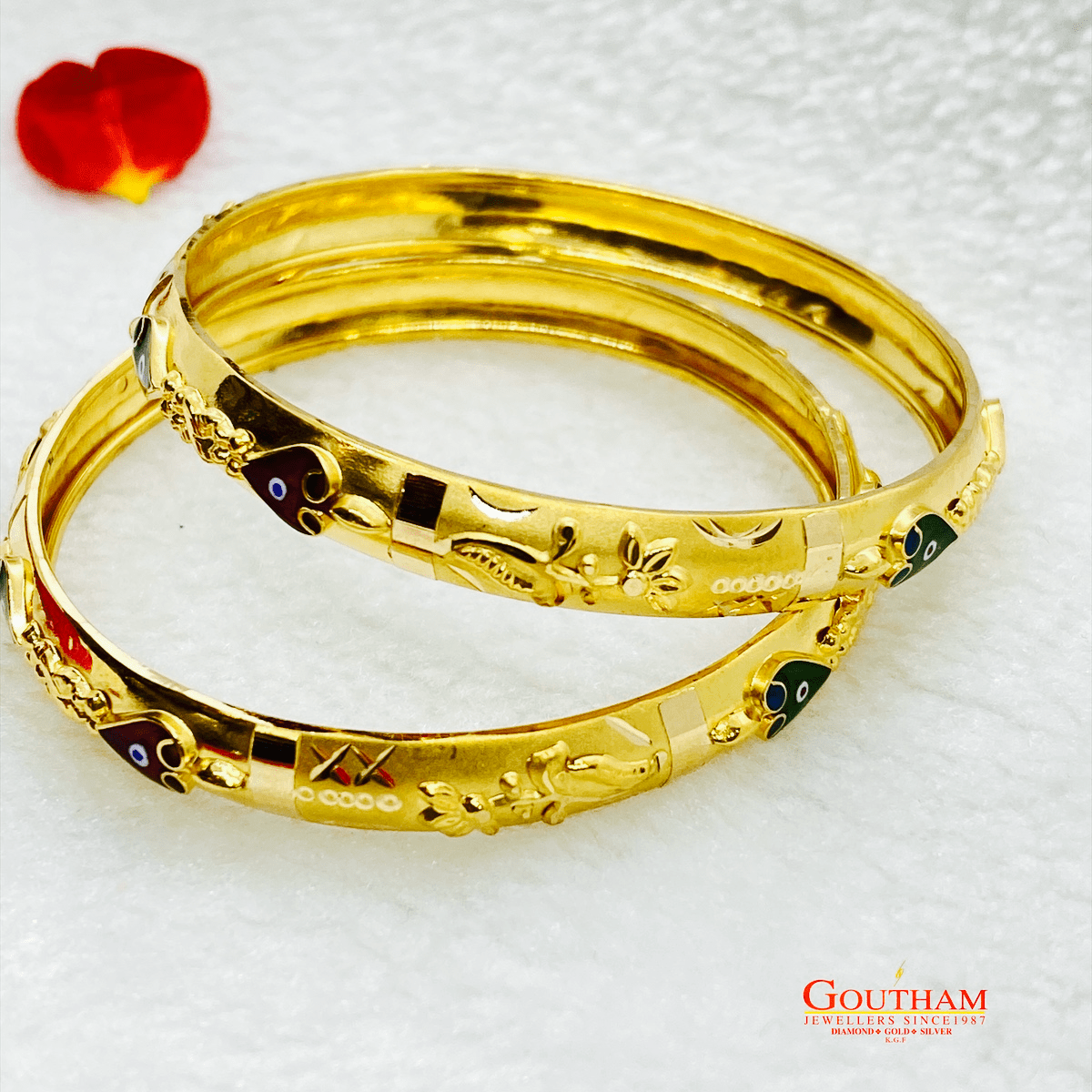 Fancy Enamel Baby Bangle Gj0287