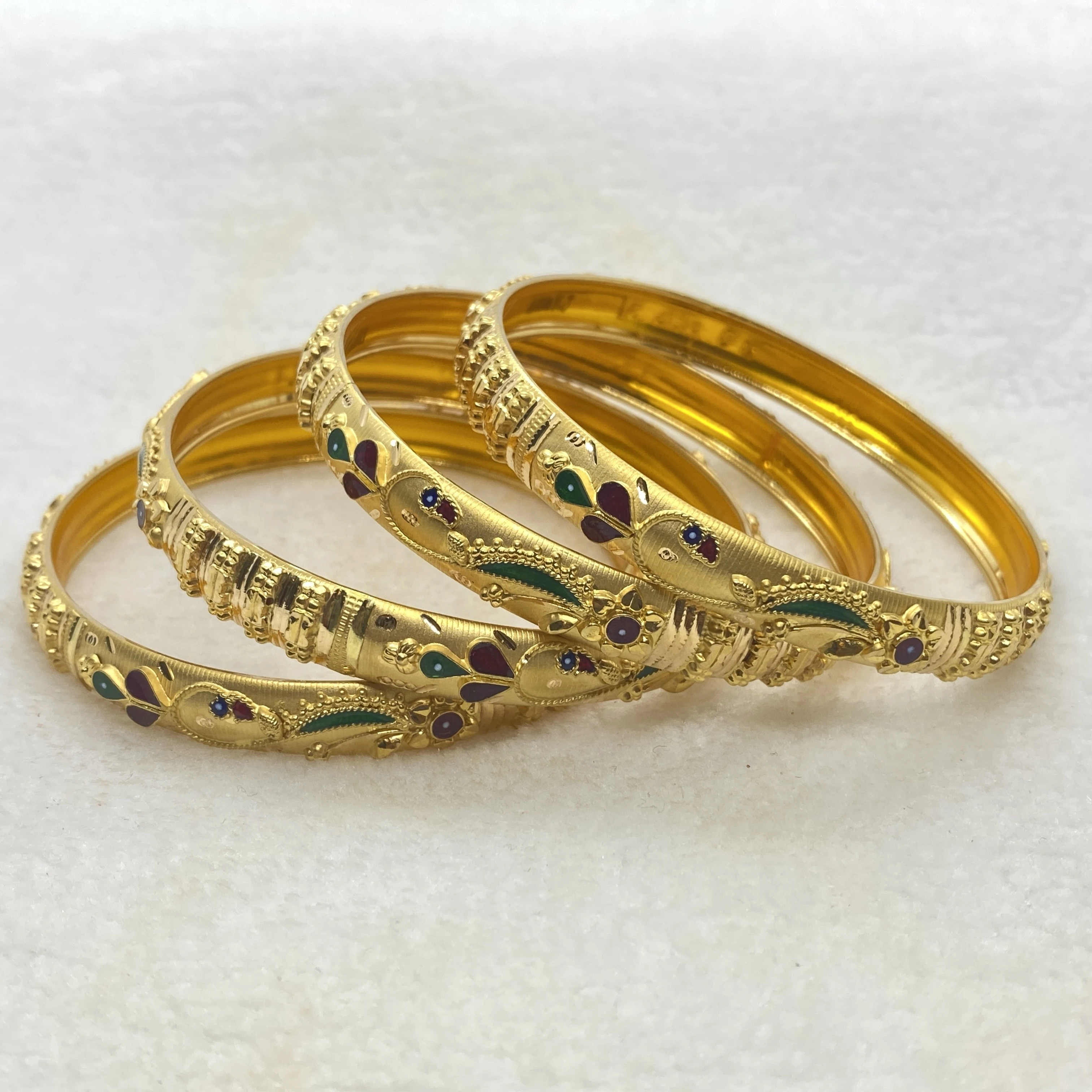 Fancy Enamel Bengali Bangles Gj0044
