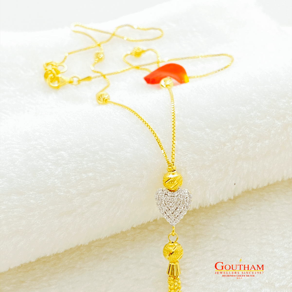 Fancy Cubic Stone  Dollar Chain Gj0291