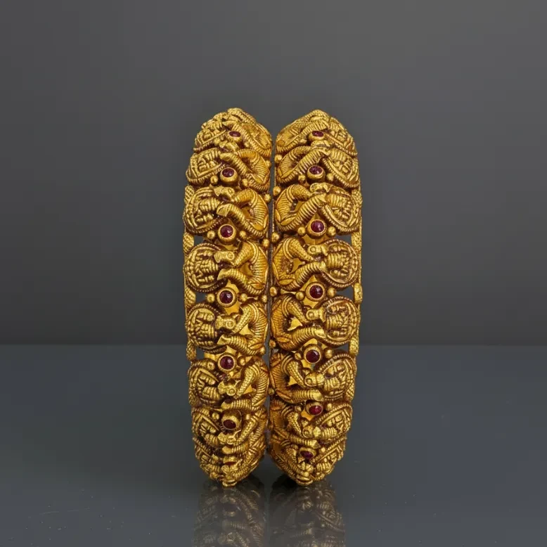 Fancy Antique Peacock Designs Bangles