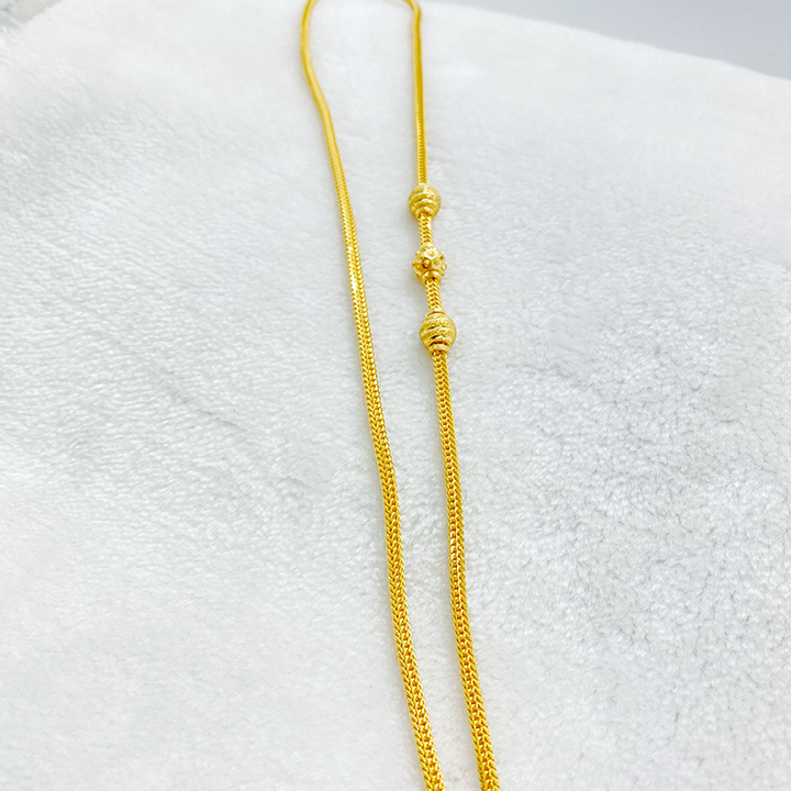 Fancy Plain Side Cutting Gundu Tali Chain Gj0230