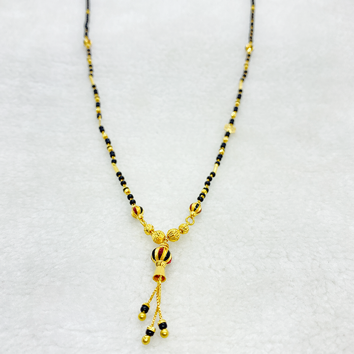 Fancy Enamel Blackbeeds Short Mangalsutra Chain Gj0195
