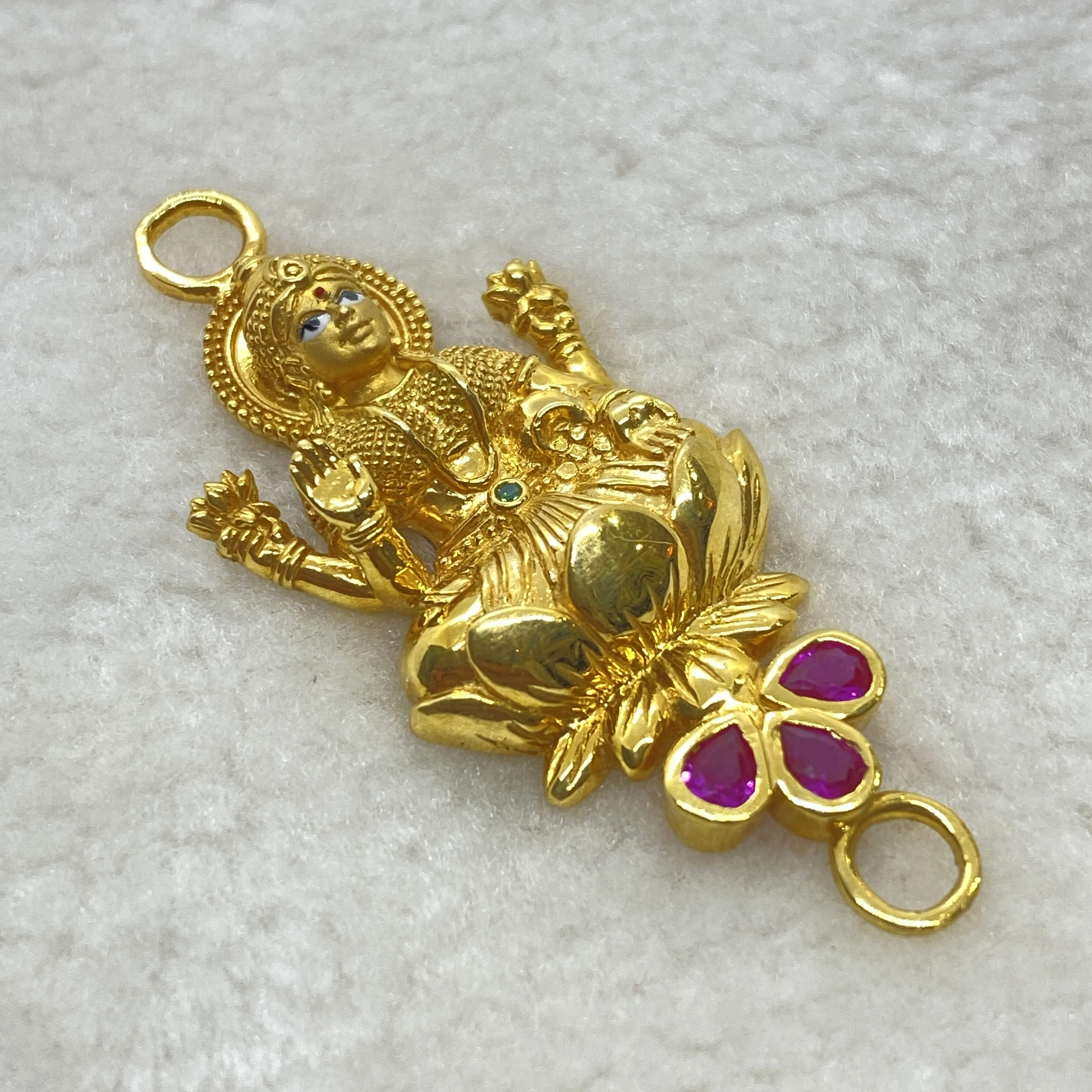 Fancy Lakshmi Side Mope With Ruby Gj0067