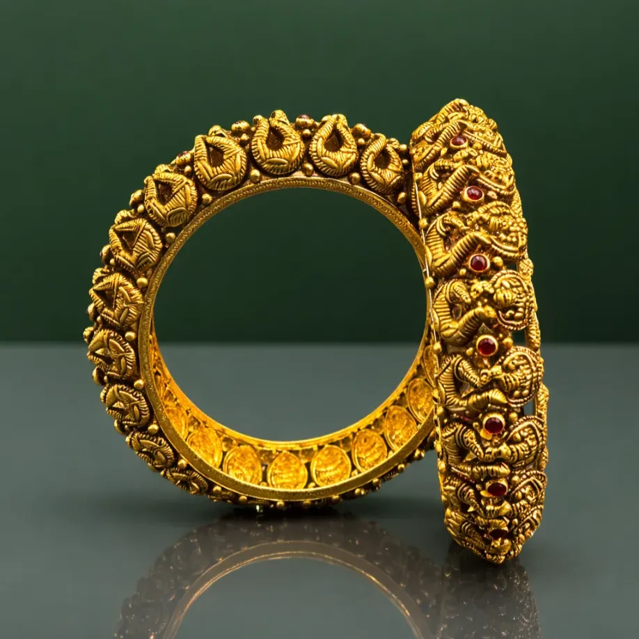 Fancy Antique Peacock Designs Bangles