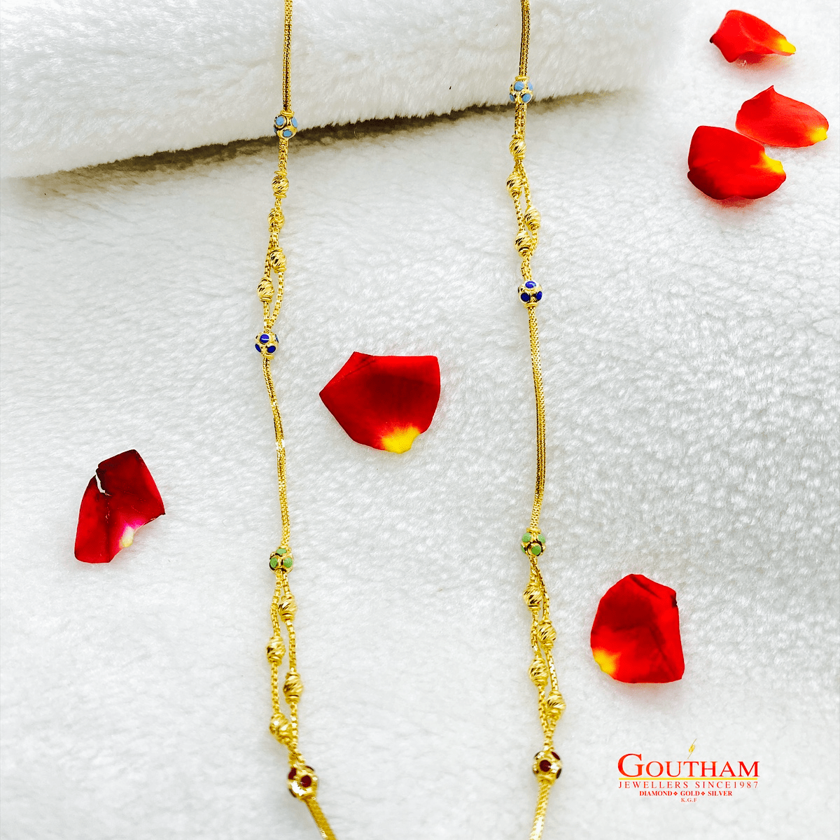 Fancy Exclusive Enamel Beads Short Chain Gj0289