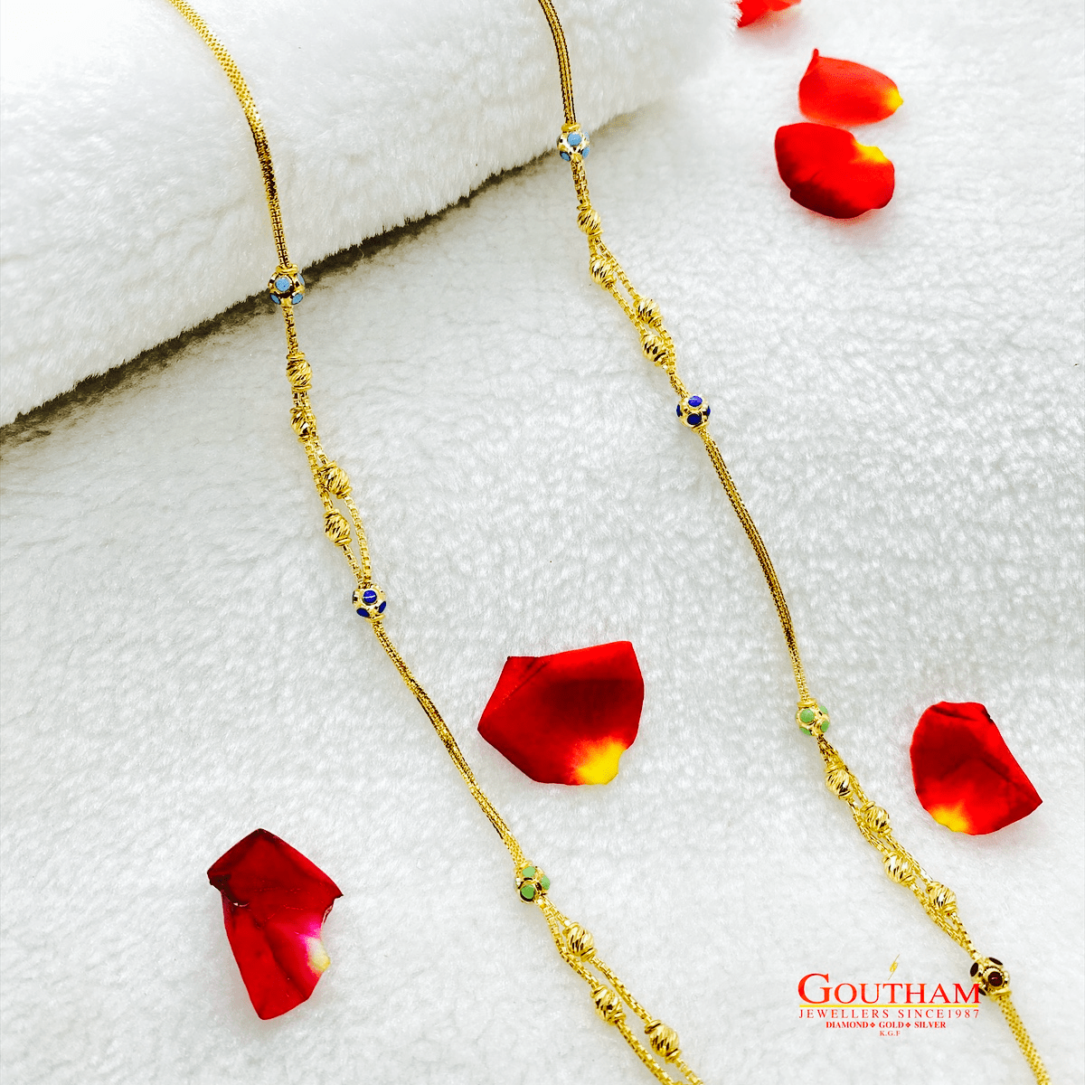 Fancy Exclusive Enamel Beads Short Chain Gj0289