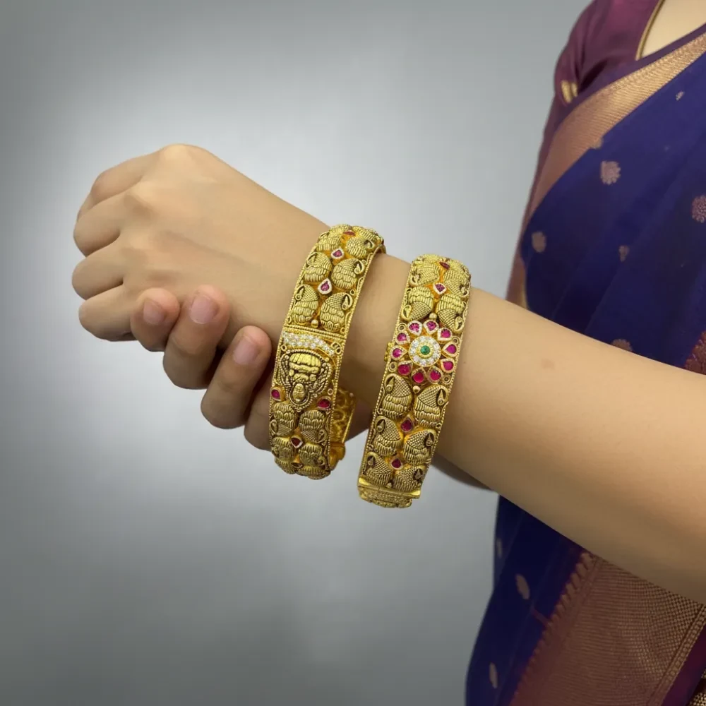 Fancy Antique Goddess Lakshmi Kada Bangle