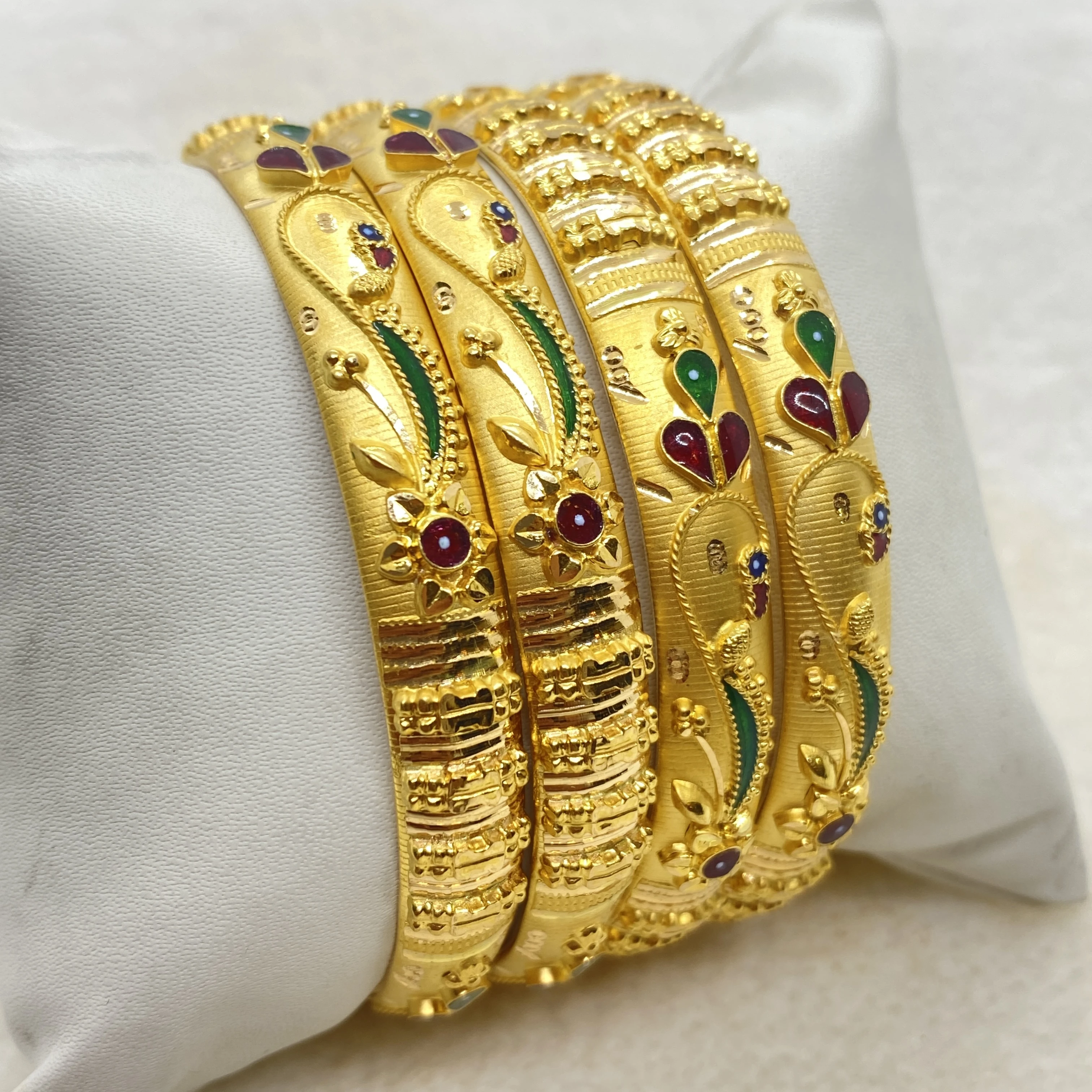 Fancy Enamel Bengali Bangles Gj0044