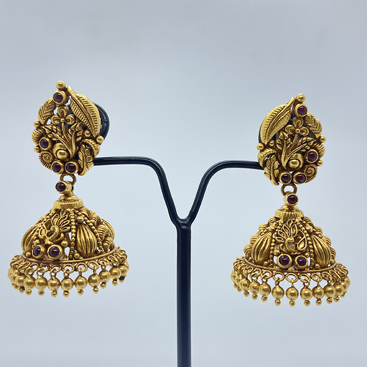 Fancy Oxidised Antique Jumkas Gj0059