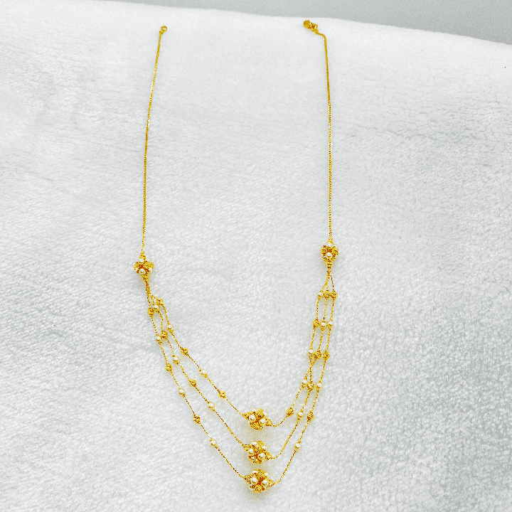 Fancy Exclusive Pearl 3step Chain Gj0223