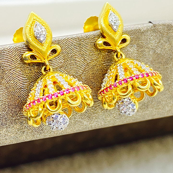 Fancy Cz Stone Casting Jumkas