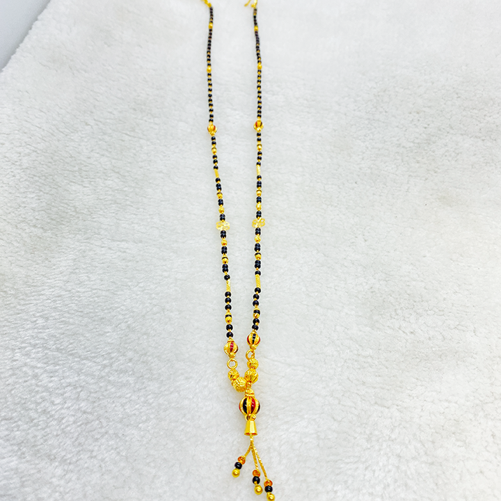 Fancy Enamel Blackbeeds Short Mangalsutra Chain Gj0195