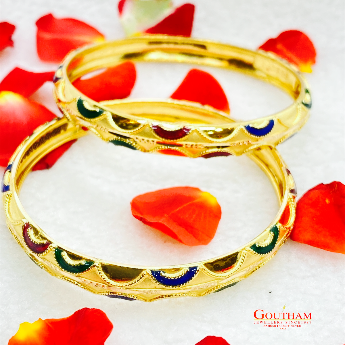 Fancy Enamel Baby Bangle Gj0288
