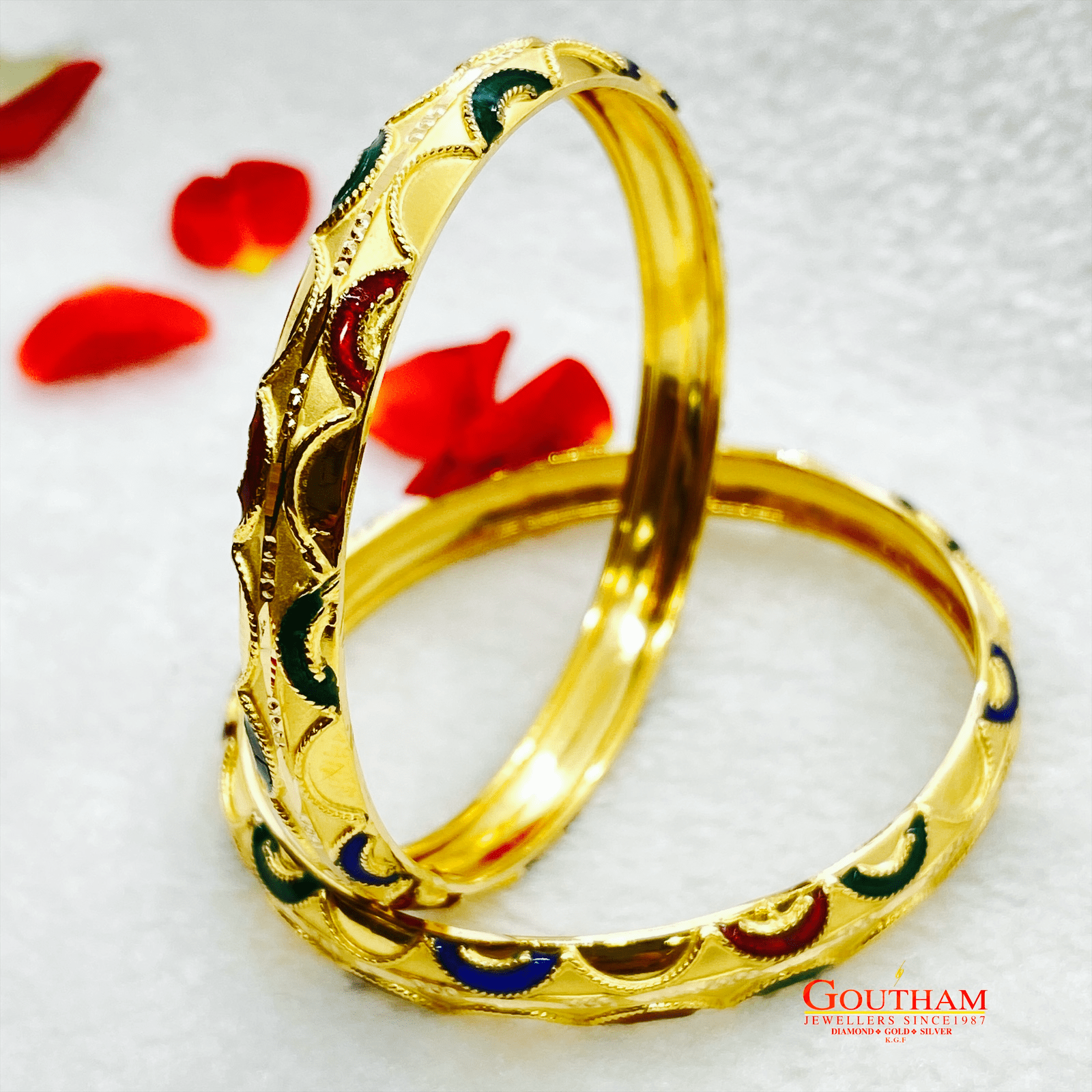 Fancy Enamel Baby Bangle Gj0288