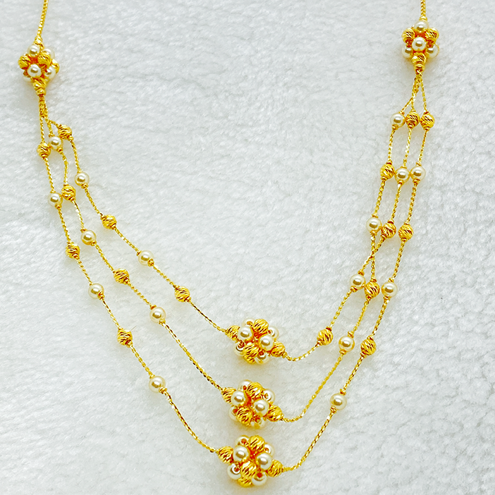 Fancy Exclusive Pearl 3step Chain Gj0223