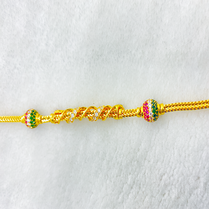 Fancy Long Twist Design Cz Chain Gj0095