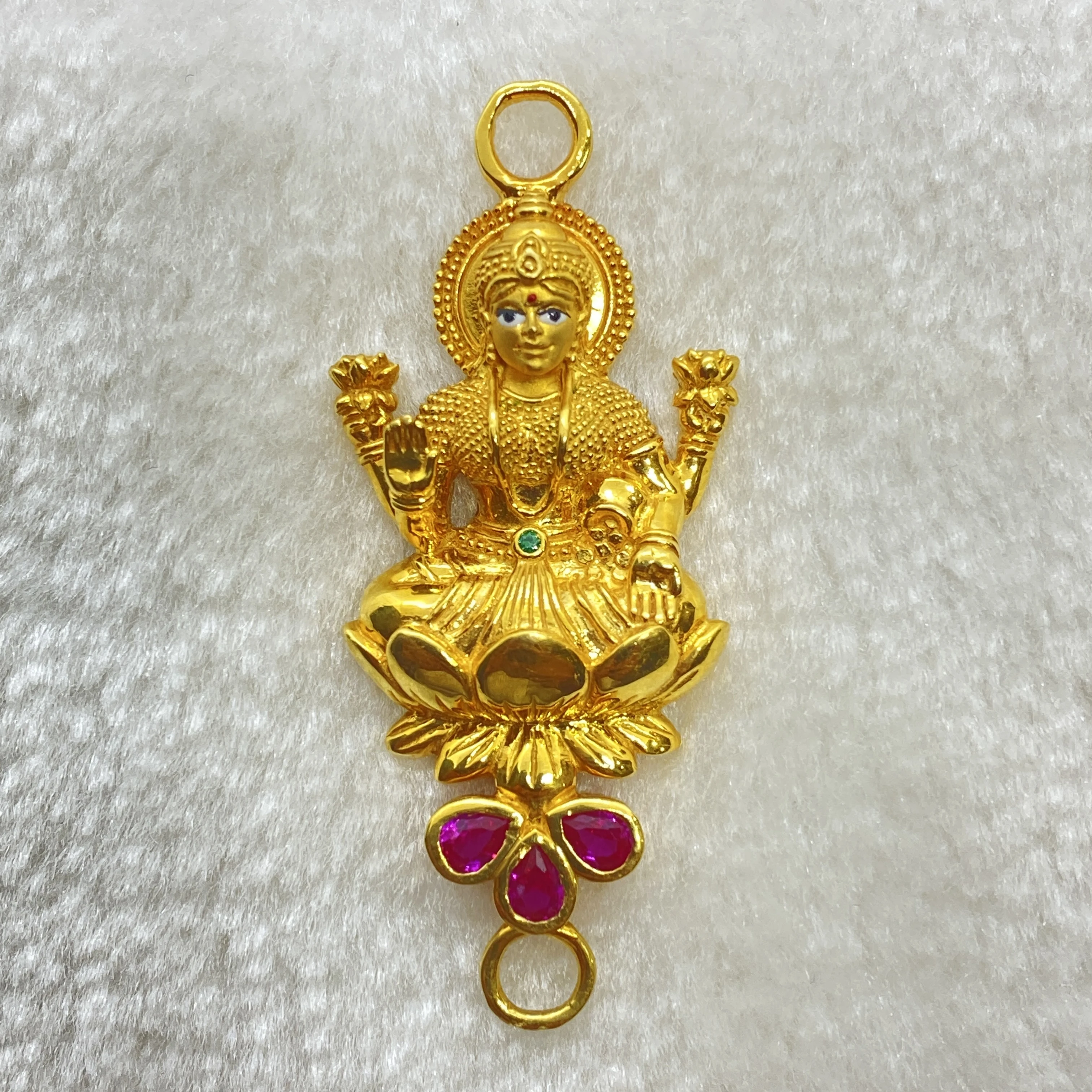 Fancy Lakshmi Side Mope With Ruby Gj0067
