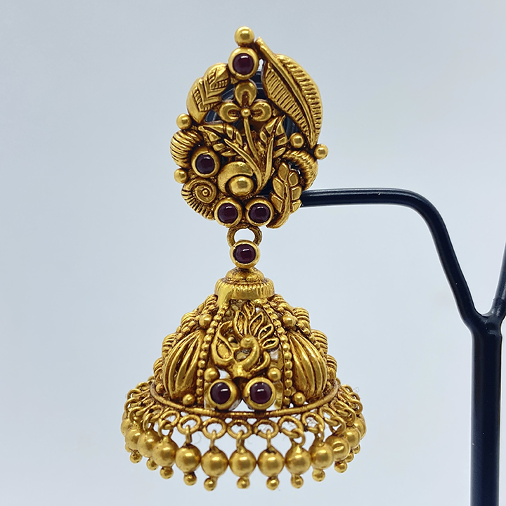 Fancy Oxidised Antique Jumkas Gj0059